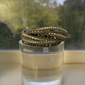 Swarovski Elegant Gray Crystal Wrap Bracelet